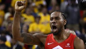 Platz 1: Kawhi Leonard (SF, Toronto Raptors, Alter: 27) - Status: Spieleroption (21,3 Mio. Dollar, nicht gezogen) / Gehalt 2018/19: 20,1 Mio. Dollar / Stats: 26,6 Punkte, 7,3 Rebounds, 49,6 Prozent FG