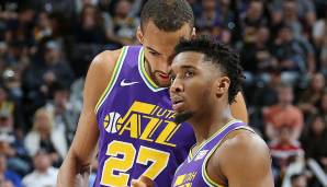 Platz 8 - UTAH JAZZ: Donovan Mitchell und Rudy Gobert - Auch die Jazz mögen nicht spektakulär sein, doch sie sind eingespielt und haben Luft nach oben. Vor allem Mitchell könnte endgültig den Schritt zum Superstar machen.