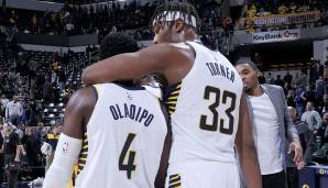 Platz 17 - INDIANA PACERS: Victor Oladipo und Myles Turner - Hier gibt es noch Luft nach oben, doch Oladipo erholt sich von seiner schweren Verletzung und Turner besitzt noch keinen Star-Status.