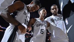 Platz 12: San Antonio Spurs - Dejounte Murray (Stats 17/18: 8,1 Punkte, 2,9 Assists, vergangene Saison verletzt) und DeMar DeRozan (21,2 Punkte, 6,2 Assists, 6 Rebounds)