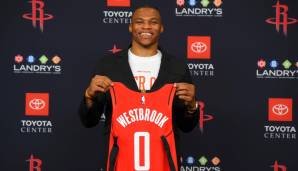 Platz 2: Russell Westbrook (30, Houston Rockets) - 38,5 Mio. Dollar - Vertrag bis 2023 (Spieler-Option für 22/23)