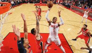 Russell Westbrook hat die Houston Rockets per Triple-Double zum Sieg geführt.