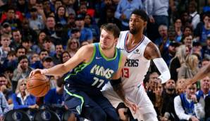 Luka Doncic hatte gegen die L.A. Clippers und Paul George einen schweren Stand.