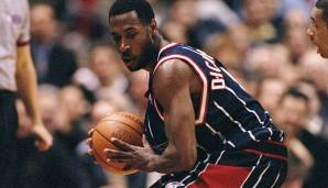 Platz 14: Michael Dickerson (Houston Rockets) - 7 Dreier (9 Versuche) am 25. März 1999 gegen die Toronto Raptors (Das ist kein Fehler, beide Rookies kamen in einem Spiel auf diese Ausbeute).