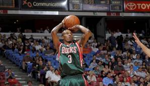 Platz 9: Brandon Jennings (Milwaukee Bucks) - 8 Dreier (13 Versuche) am 19. März 2010 gegen die Sacramento Kings.