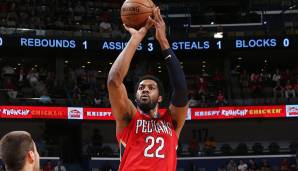 Platz 7: Derrick Favors | Team: New Orleans Pelicans | Alter: 29 | Status: Unrestricted Free Agent | Gehalt 19/20: 16,0 Mio. | Stats: 9,0 Punkte, 9,8 Rebounds, 0,9 Blocks, 61,7 Prozent FG (51 Spiele).