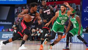 Jimmy Butler und Jayson Tatum duellieren sich in den Eastern Conference Finals.