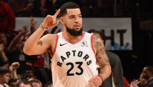 Platz 1: Fred VanVleet | Team: Toronto Raptors | Alter: 26 | Status: Unrestricted Free Agent | Gehalt 19/20: 9,3 Mio. | Stats 19/20: 17,6 Punkte, 6,6 Assists, 1,9 Steals, 39,0 Prozent Dreier (54 Spiele).