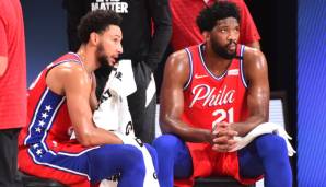 Ben Simmons und Joel Embiid haben eine enttäuschende Saison mit den Sixers hinter sich.