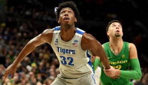 2. GOLDEN STATE WARRIORS: James Wiseman (Memphis, C, 19 Jahre) - Stats: 19,7 Punkte, 10,7 Rebounds und 3,0 Blocks bei 76,9 Prozent FG in 23 Minuten in 3 Spielen (musste College vorzeitig verlassen nach Unregelmäßigkeiten wegen geliehenem Geld von Coach P