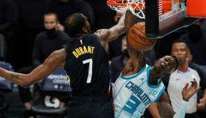 Terry Rozier brachte Kevin Durant mit einem fiesen Dunk aufs Poster.