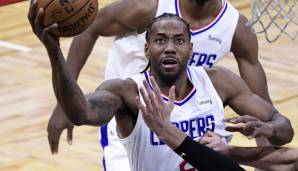 Platz 3: KAWHI LEONARD (L.A. Clippers) - 1.285.777 Stimmen - Stats 2020/21: 26,2 Punkte, 5,3 Rebounds und 5,3 Assists bei 51,3 Prozent aus dem Feld (19 Spiele)