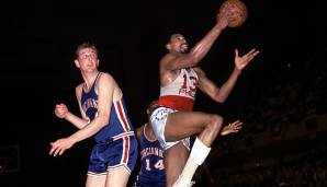 Platz 5: WILT CHAMBERLAIN (Philadelphia 76ers) - 38,0 Prozent Freiwurfquote in den Playoffs 1968 (60/158 FT).