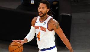 Platz 6: DERRICK ROSE | Team: New York Knicks | Alter: 32 | Status: Unrestricted Free Agent | Gehalt 20/21: 7,7 Millionen | Stats 20/21: 14,7 Punkte und 4,2 Assists bei 47 Prozent FG und 38,8 Prozent Dreier in 25,6 Minuten (50 Spiele).