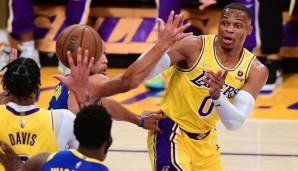 Russell Westbrook erzielte bei seinem Lakers-Debüt 8 Punkte.