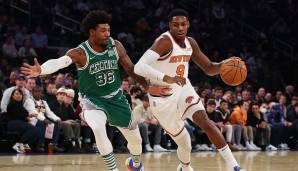 Barrett hat die Knicks mit der Sirene zum Sieg gegen Boston geschossen.