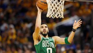 Platz 2: JAYSON TATUM | Alter: 24 | Finals-Stats 2022: 20,0 Punkte, 5,5 Rebounds, 8,0 Assists und 1,0 Steals bei 30,6 Prozent FG und 50,0 Prozent Dreier in 37,9 Minuten (2 Spiele)