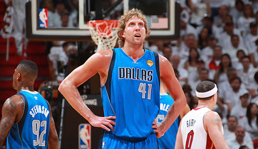 Dirk Nowitzki und die Mavericks haben fünf Finals-Spiele in Folge gegen Miami verloren