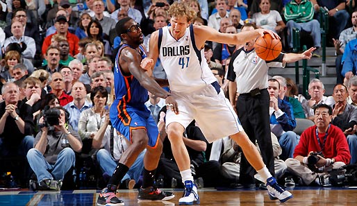 Dirk Nowitzki erzielte beim Sieg der Mavs 24 seiner 28 Punkte in Halbzeit zwei