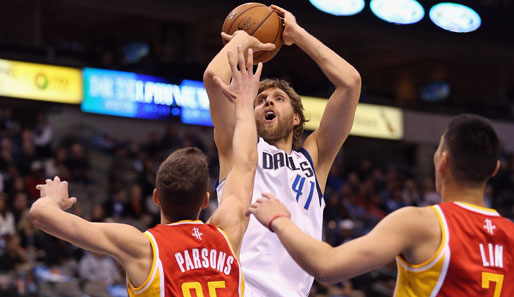 Dirk Nowitzki hatte mit 22 Punkten großen Anteil am Sieg der Mavs gegen Houston