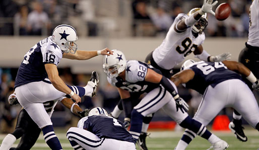 Cowboys-Kicker David Buehler scheiterte aus 59 Yards nur denkbar knapp - Sieg Saints!