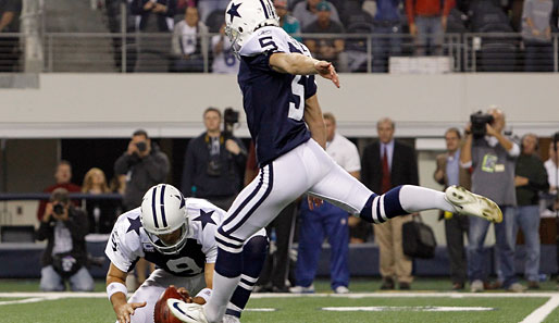 Dan Bailey (r.) avancierte mit einem Last-Second-Field-Goal zum gefeierten Cowboy