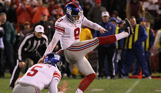 Lawrence Tynes schoss die Giants mit seinem Field Goal wie 2007 in den Super Bowl