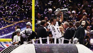 Joe Flacco (M.) wurde zum Super-Bowl-MVP gewählt