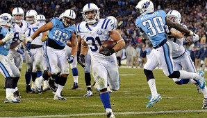 Donald Brown (M.) hatte seine Finger beim Colts-Sieg gegen die Titans im Spiel