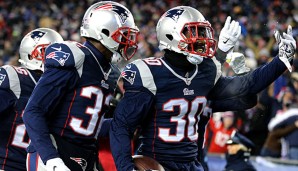 Duron Harmon (r.) besiegelte mit der zweiten Flacco-Interception den Sieg der Patriots