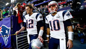 Jimmy Garoppolo (r.) muss Tom Brady wohl erst einmal ersetzen