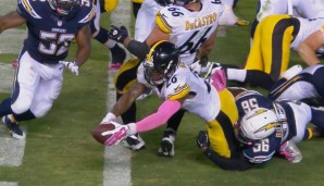 Le'Veon Bell streckt das Ei über die Linie und bringt den Steelers so den Sieg