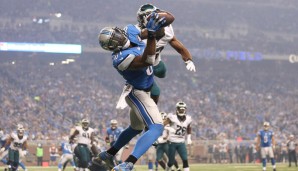 Calvin "Megatron" Johnson baute gegen hilflose Eagles seinen Thanksgiving-TD-Rekord aus