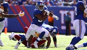 Shane Vereen verzeichnete über die ersten drei Spiele 147 Rushing-Yards und 75 Passing-Yards