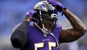 Terrell Suggs hat sich wohl schwer am Oberarm verletzt