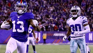 Odell Beckham Jr. (l.) erzielte den entscheidenden Touchdown im Spiel gegen Dallas