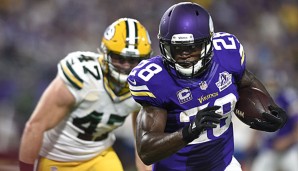 Adrian Peterson wird am Donnerstag Free Agent - die Vikings hatten seine Vertragsoption nicht gezogen