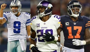 Tony Romo, Adrian Peterson und Alshon Jeffery dürften in diesem Jahr heiß gehandelte Free Agents werden