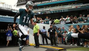 10. Carson Wentz, Philadelphia Eagles (seit 2021 Indianapolis Colts). 4 Jahre (Vertrag bis 2025), Gesamtgehalt: 128 Millionen Dollar (32 Mio. durchschnittliches Jahresgehalt). Garantien: 107,9 Millionen Dollar.