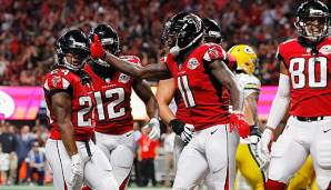 Devontae Freeman fand gegen die Green Bay Packers gleich zweimal den Weg in die Endzone