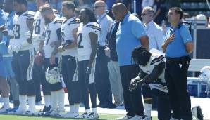 Auch die Los Angeles Chargers nahmen in ihrem zweiten Heimspiel am Protest teil