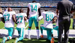 Unterschiedliche Formen des Protests auch bei den Miami Dolphins. Eines steht allerdings im Vordergrund: Der Zusammenhalt