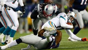 Patriots vs. Dolphins 28:0 (2012): Für Ryan Tannehill war das erste Jahr gleich ein Vorgeschmack auf die Abläufe in der Division. Nach einer 16:23-Heimpleite geriet Miami in Week 17 bei den Pats unter die Räder, Tannehill kassierte sieben Sacks.