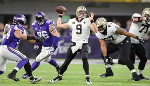 3. Drew Brees, New Orleans Saints. 2017 war spektakulär, ist noch immer unglaublich akkurat, brandgefährlich kurz und tief und hatte eine gehörige Portion an Big Plays. Screens und Run Game helfen ihm, doch Brees ist mehr als ein Komplementärspieler.