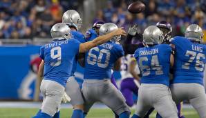 12. Detroit Lions: Macht die Running-Back-Hilfe Detroit endlich zu einer Top-Offense? Mit LaGerrette Blount und Zweitrundenpick Kerryon Johnson kamen gleich zwei dekorierte Backs. Um Matthew Staffords Qualitäten gibt es keine Diskussion.