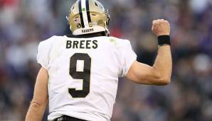 2. Drew Brees (2001-2020) - 571 Touchdown-Pässe (Chargers, Saints).