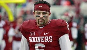 2. Baker Mayfield, Oklahoma (1 Overall, Browns). Pocket-Movement, Aggressivität über die Mitte, guter Release und Accuracy - Mayfield bringt viele wichtige Qualitäten mit. Teilweise aber auch zu risikofreudig, zudem sehr viel Hilfe durch das Scheme.