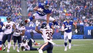 2. Saquon Barkley, Giants. Der Alleinunterhalter. Platz 10 in Yards after Contact pro Run (Min.: 50 Runs), Platz 19 in Yards nach dem Catch pro Reception, 5 Yards pro Run, 2.000 Total Yards. Er hat noch seine Fehler, aber Barkley kreiert Offense.