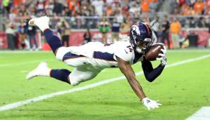 DENVER BRONCOS: Courtland Sutton. Mit über 700 Receiving Yards spielte Sutton eine starke Rookie-Saison, als X-Receiver soll 2019 nun der nächste Schritt folgen. Ein mögliches Problem: Joe Flacco ist nicht zwingend der beste Freund von Outside-Receivern.