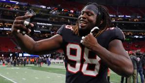 ATLANTA FALCONS: Takkarist McKinley. Geht in sein drittes Jahr mit den Falcons und zeigte bereits gute Ansätze als Pass-Rusher. Mit mehr Snaps wird er auch mehr Sacks verbuchen können – und irgendwoher muss in Atlanta ja der Pass-Rush kommen.